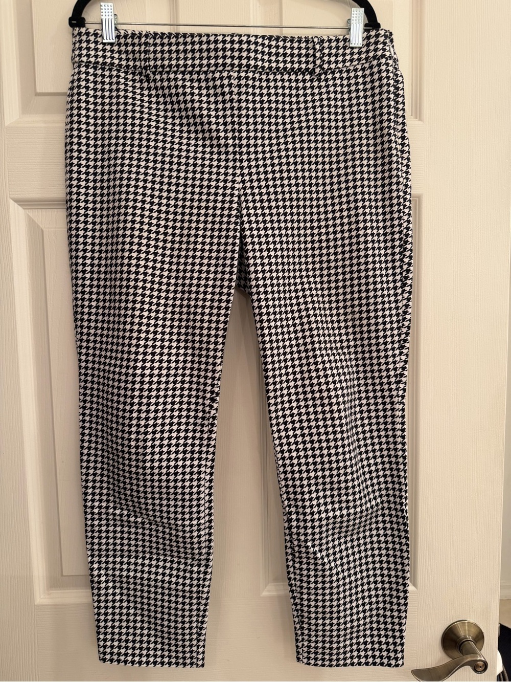 J. Crew Black & White Houndstooth Slim Dress Pants